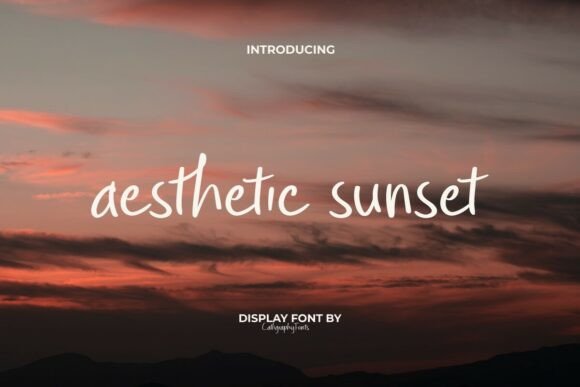 Aesthetic Sunset: A Modern Typeface for Digital Design