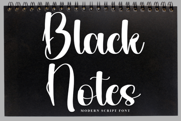 Black Notes Font for Small Business Branding