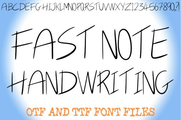 Fast Note Handwriting Font for Crafters