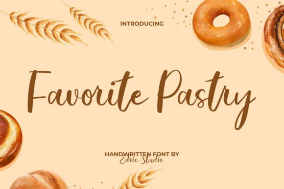Favorite Pastry Font for Handmade Makers