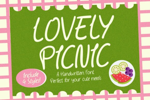 Lovely Picnic: A Handwritten Font for Editorial Design