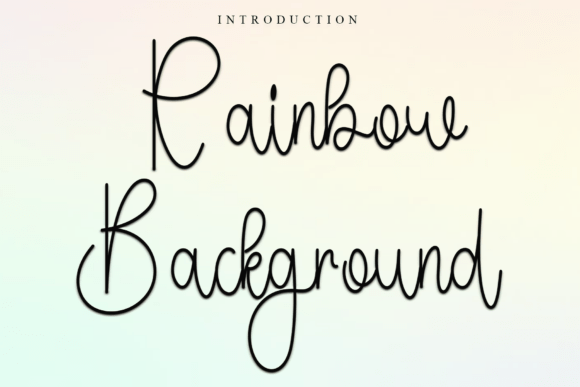 Rainbow Background Font for Branding
