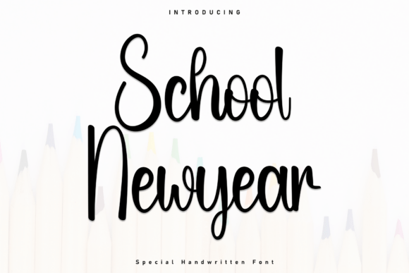 School Newyear Font: A Handwritten Typeface for Cozy Editorial Design